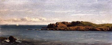  Ford Oil Painting - Study on the Massachusetts Coast scenery Sanford Robinson Gifford